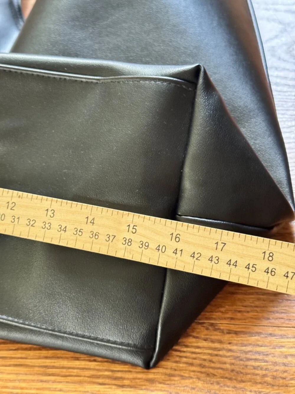 Victoria’s Secret Black Bow Slouchy Hobo Shoulder Bag Faux Leather VS Gold Logo